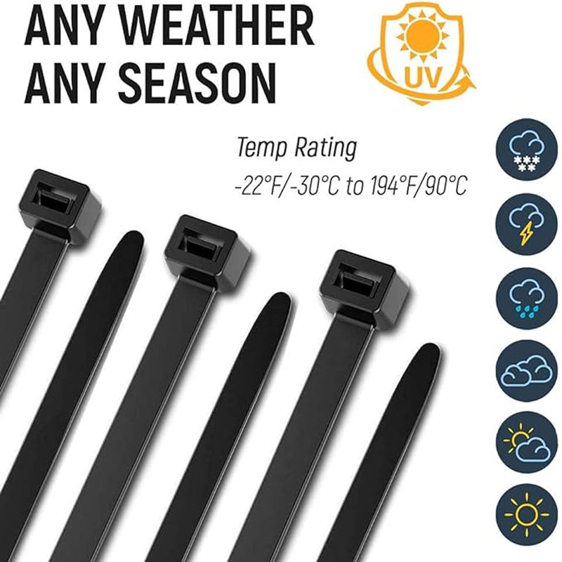 Wholesale Factory Free Sample 100 Pcs Pack Strong Self-Locking Nylon 66 zip tie Cable Tie White Plastic cable ties