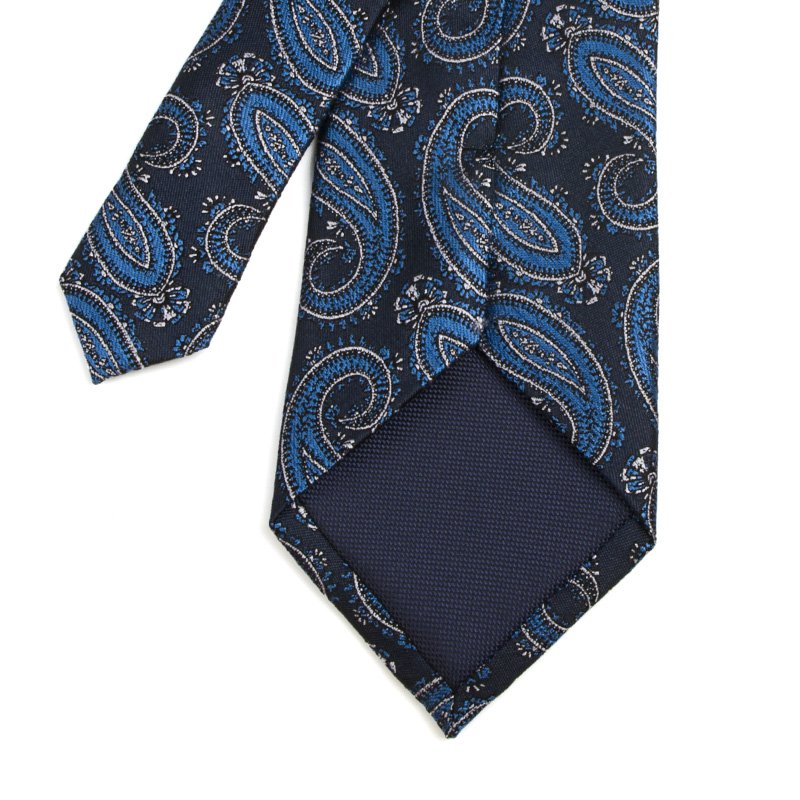 Hamocigia Wholesale Fashion Gravatas Italian Paisley Jacquard Woven Silk Ties for Men