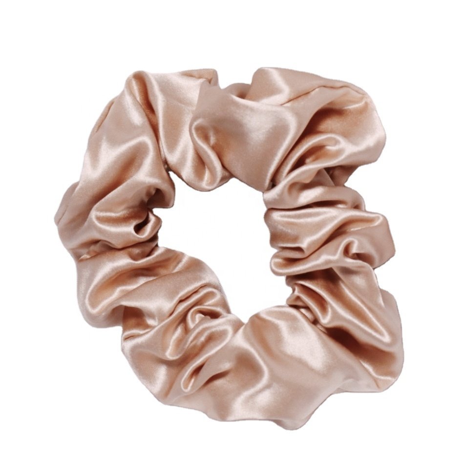 Custom 1 Cm Small Size 16/19/22 Momme Silk Scrunchie 100% Silk Skinny Scrunchies Silk Hair Ties