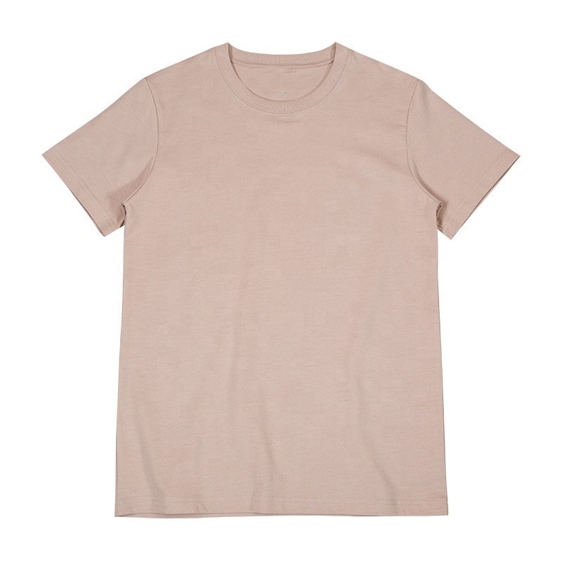 Wholesale Blank Plain Hemp O-neck T Shirt 100% Organic Cotton Solid T-shirt Sports Wears Short Sleeve Blouses Casual T Shirts