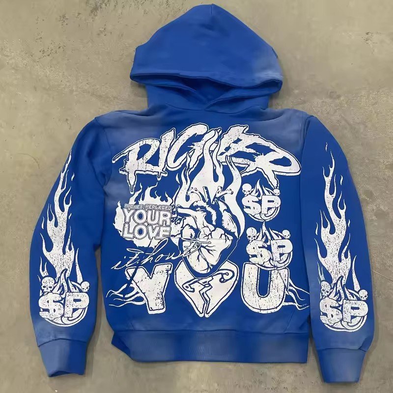 OEM custom logo fashion spray plus size Streetwear Digital printing graphic hoodie heavyweight oversize Hoodie & sweatshirts Men
