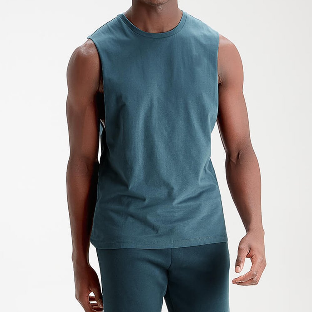 High Quality 100% Bamboo Men's Gym Tank Tops Custom Logo Stringer Wholesale