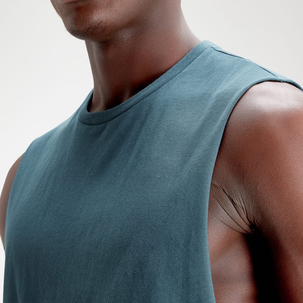 High Quality 100% Bamboo Men's Gym Tank Tops Custom Logo Stringer Wholesale