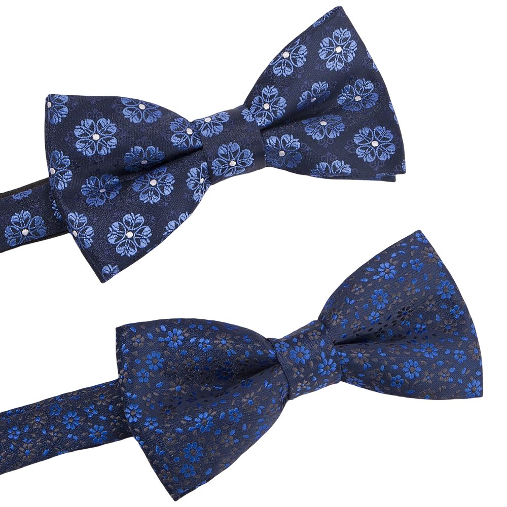 YiLi Men Paisley Floral Handmade Woven Jacquard 100% Silk Bow Tie