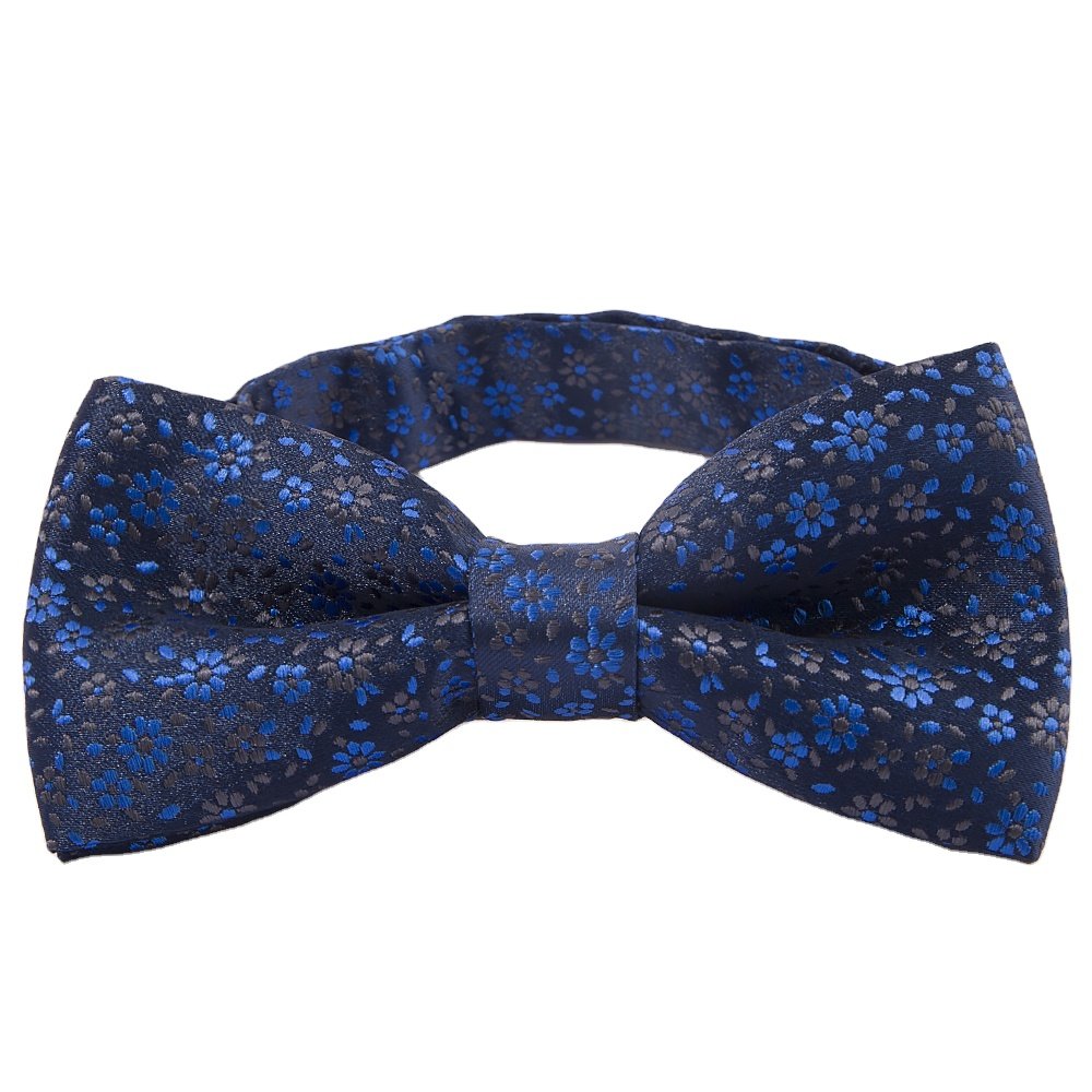 YiLi Men Paisley Floral Handmade Woven Jacquard 100% Silk Bow Tie