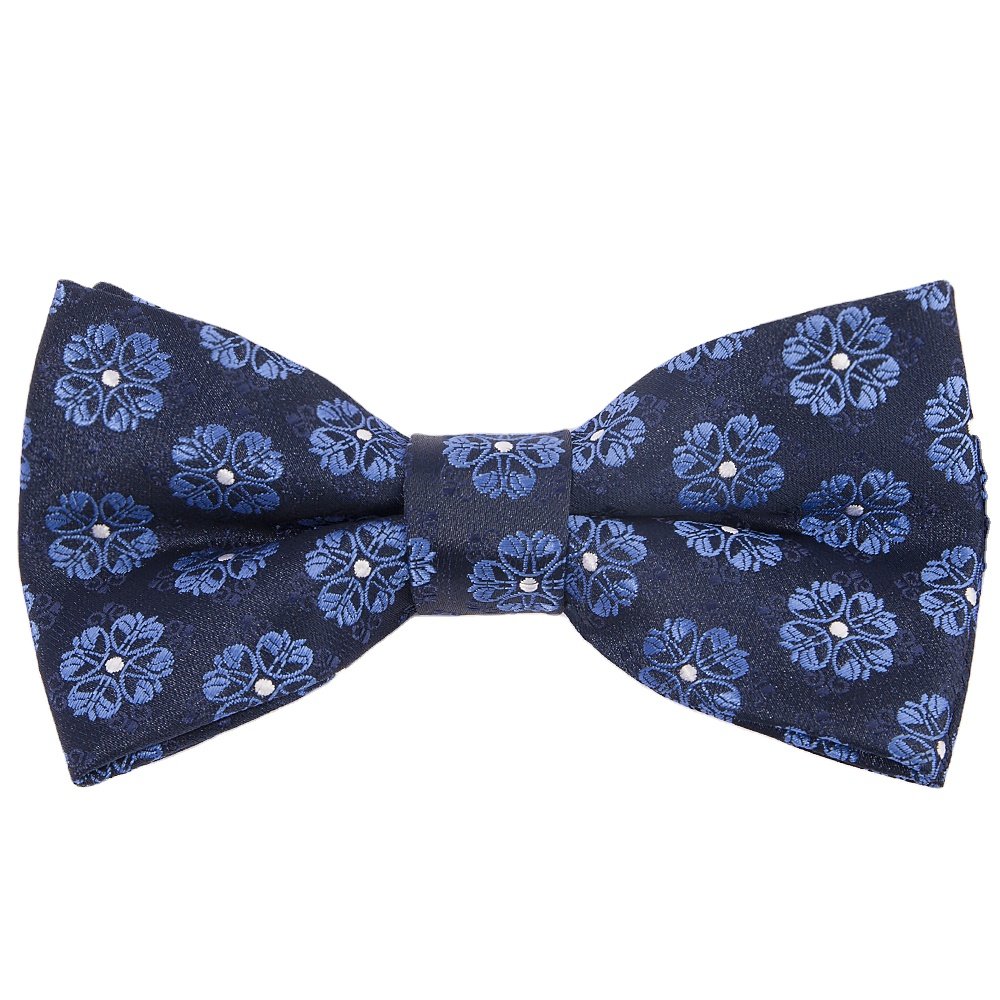 YiLi Men Paisley Floral Handmade Woven Jacquard 100% Silk Bow Tie