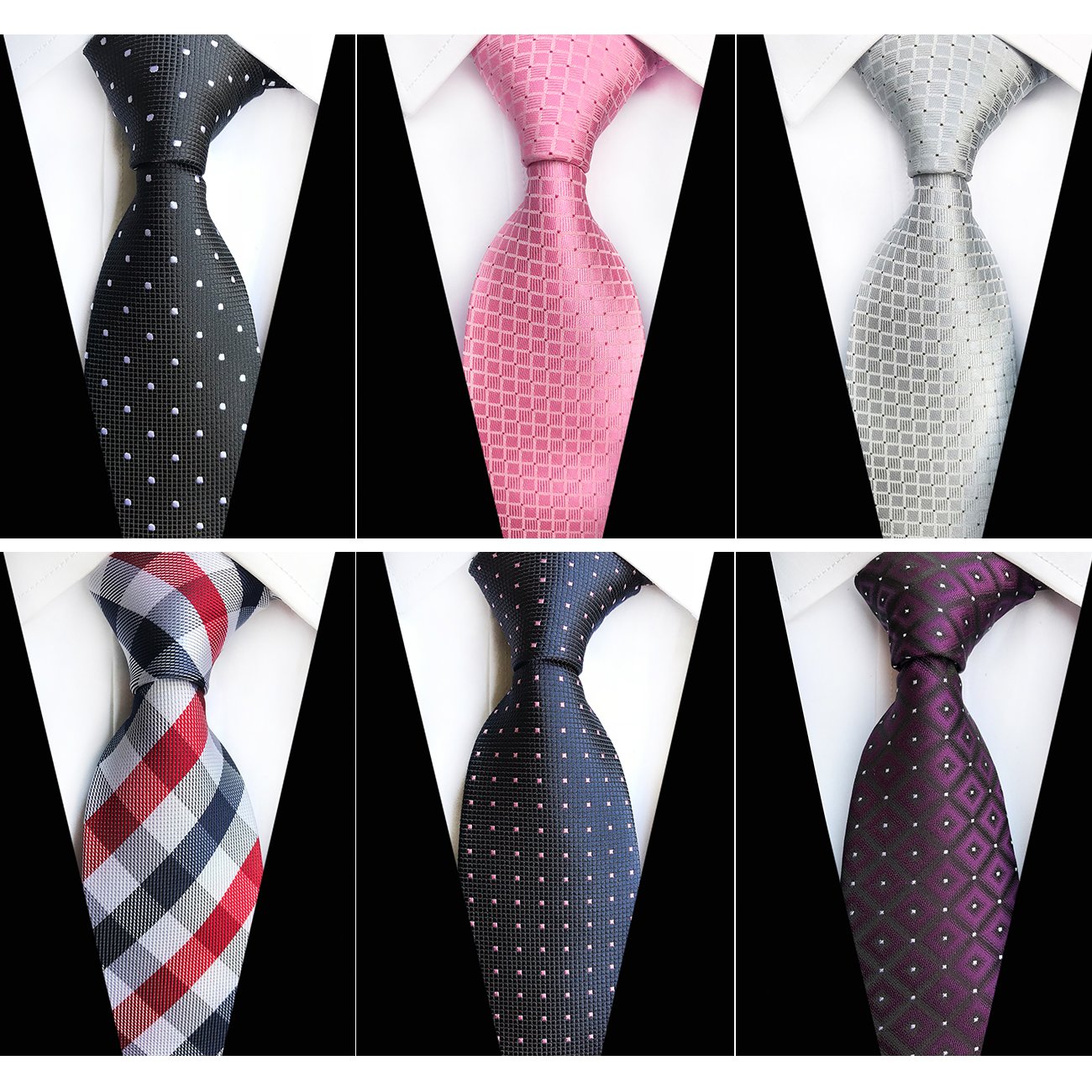 8cm Fashion Neckties Classic Men's Stripe Yellow Navy Blue Wedding Ties Jacquard Woven Silk Men Solid Tie Polka Dots Neck Ties