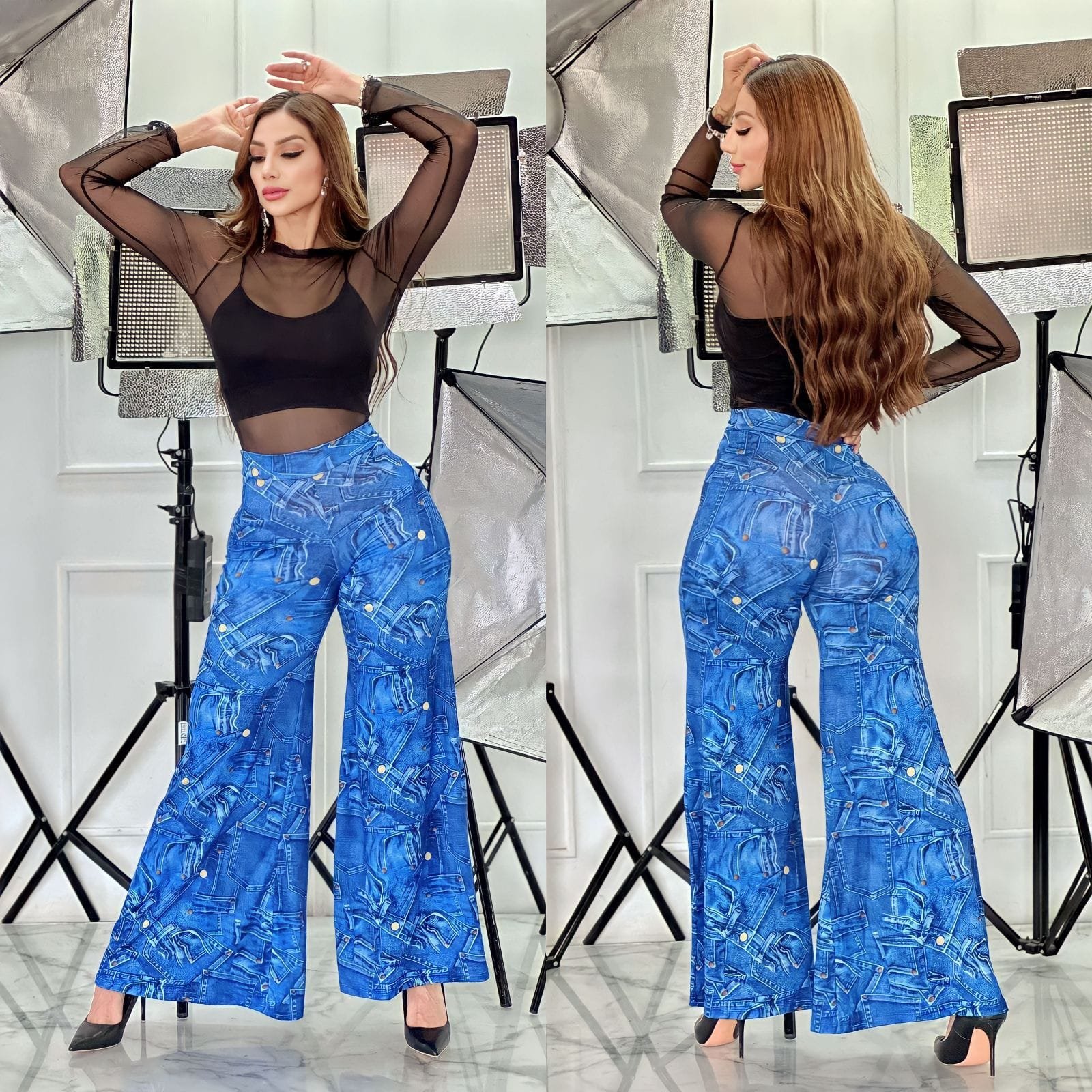 Fall 2024 women clothes wide leg pants bell-bottomed pants flared trousers women's pants
