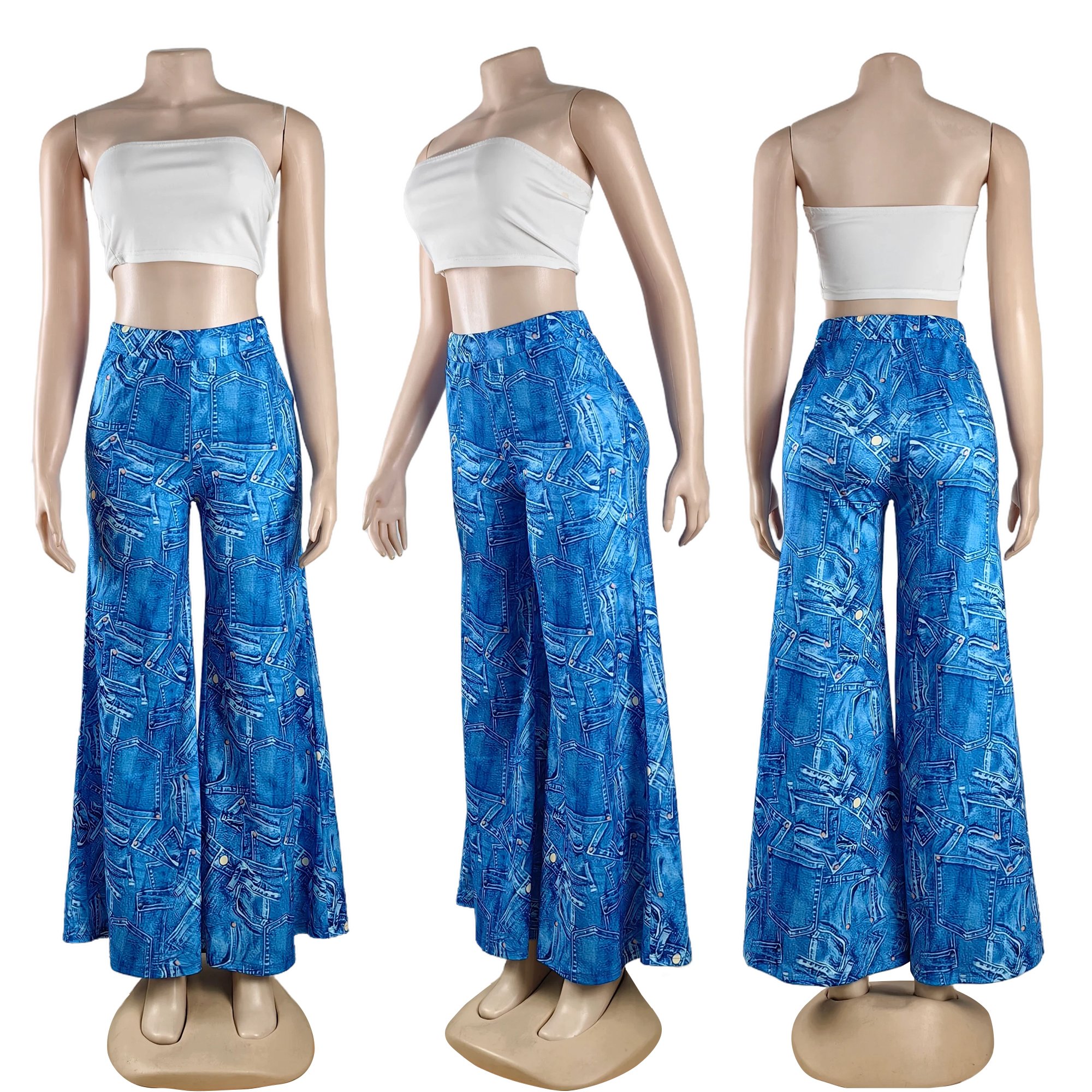 Fall 2024 women clothes wide leg pants bell-bottomed pants flared trousers women's pants
