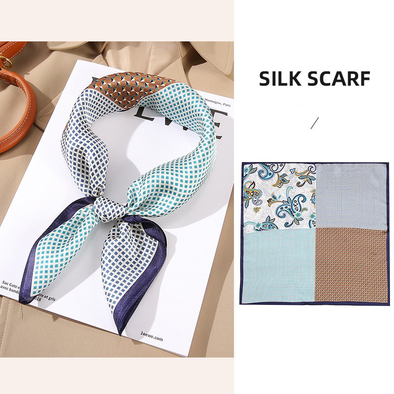 High Quality Custom Printing Satin Hijab 100 Silk Scarf For Woman Squared Head Scarf