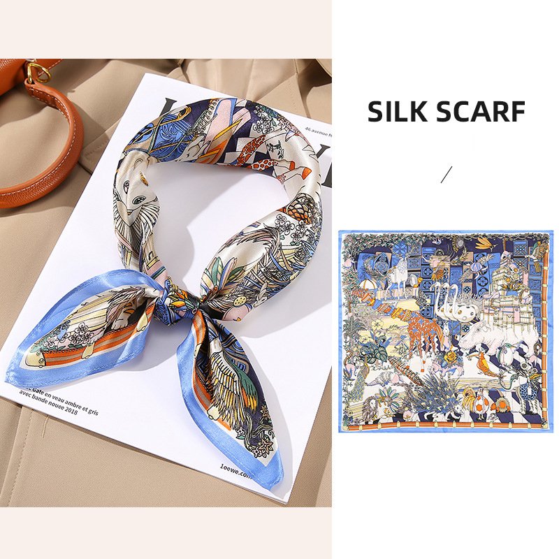 High Quality Custom Printing Satin Hijab 100 Silk Scarf For Woman Squared Head Scarf