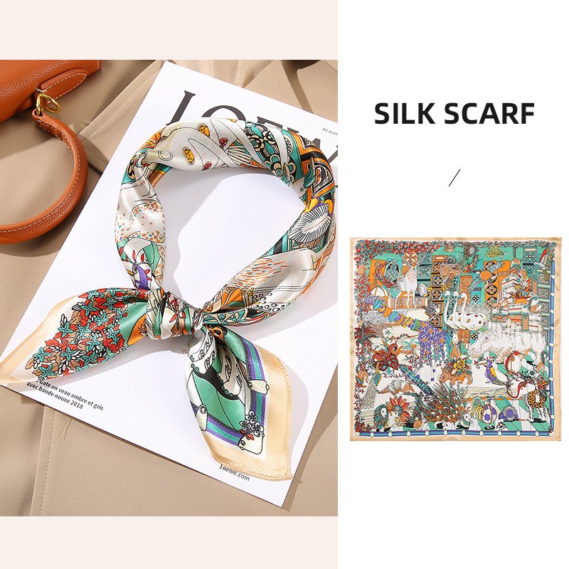 High Quality Custom Printing Satin Hijab 100 Silk Scarf For Woman Squared Head Scarf