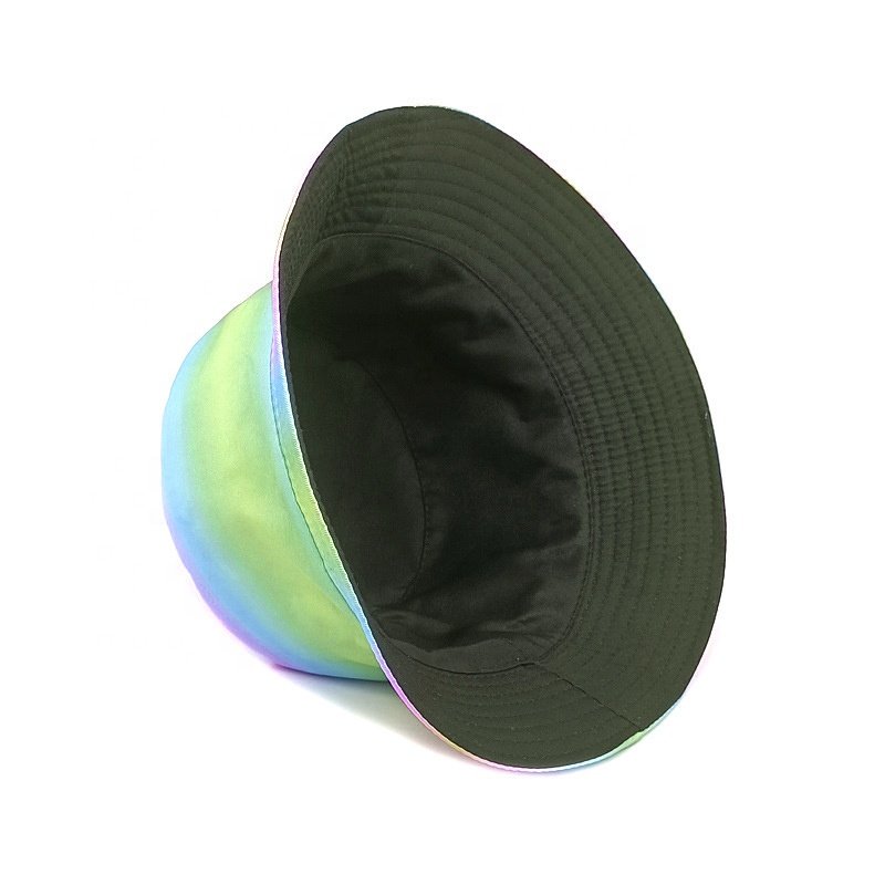 New Personality Color Gradient Tie-dye Fisherman Hat Sunscreen Basin Hat Bucket Hat for Adult