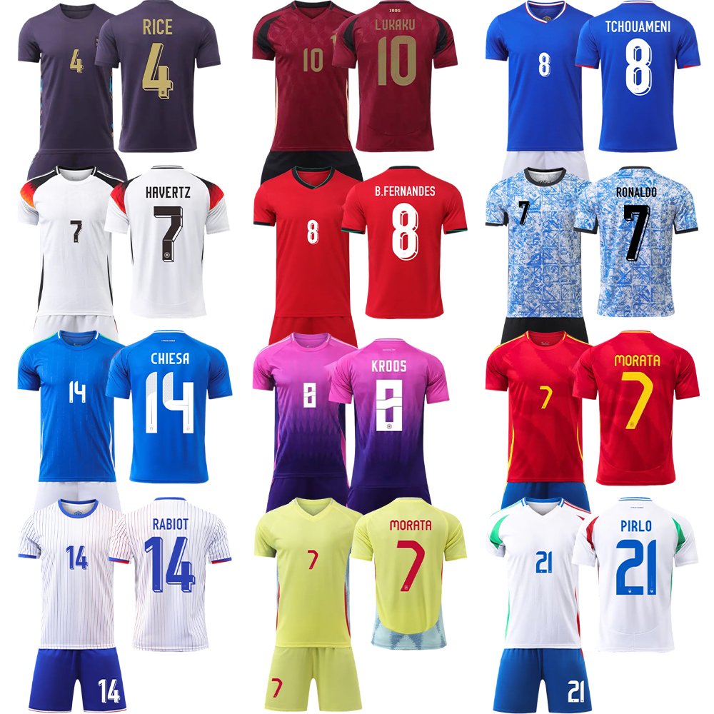 High Quality euro 2024 football and copa America croatia Spain soccer Football Jersey set Germany team football Jersey kits