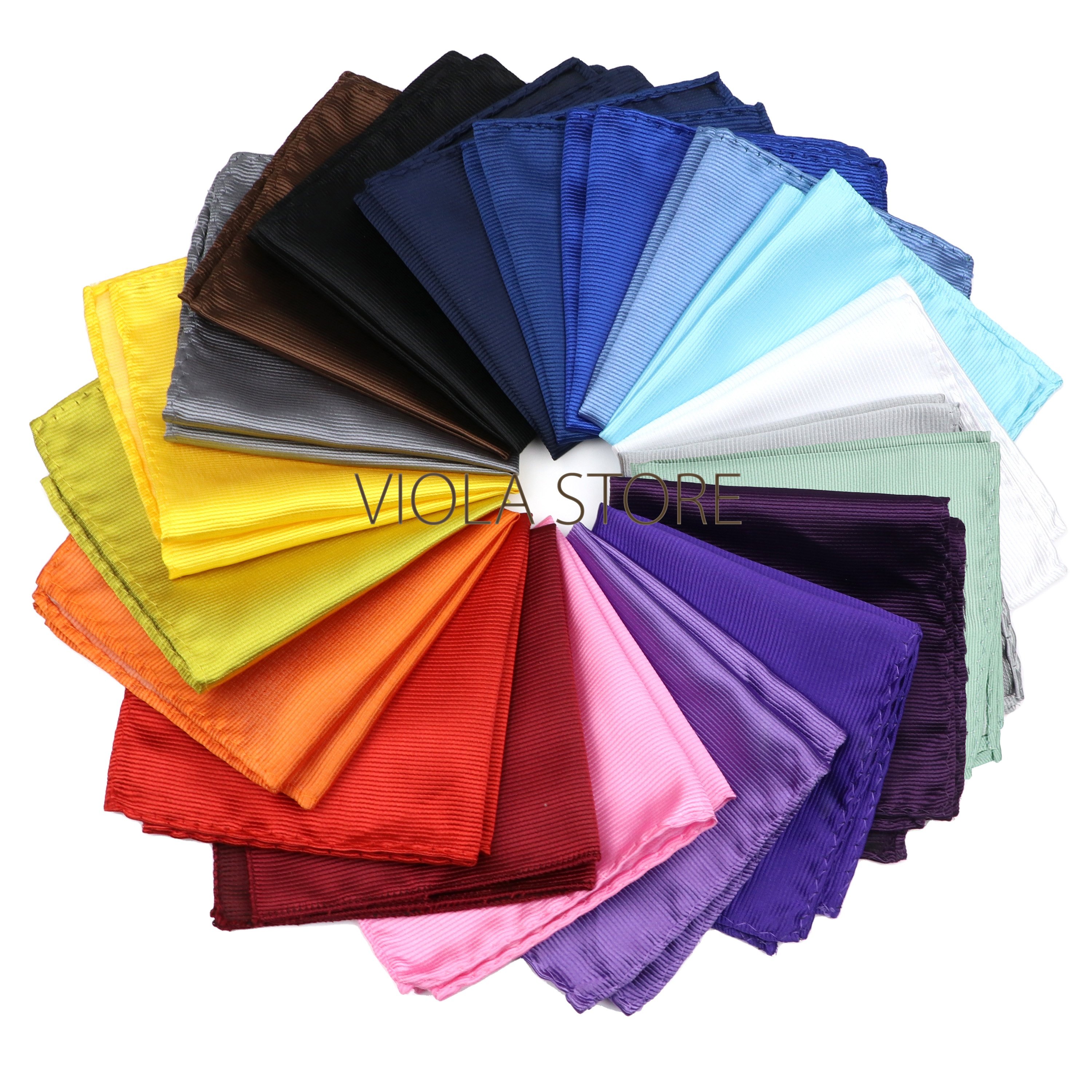 Hot Colorful 22cm Solid Polyester Handkerchief Sage Green Pink Blue Red Men Wedding Party Suit Tie Pocket Square Gift Accessory