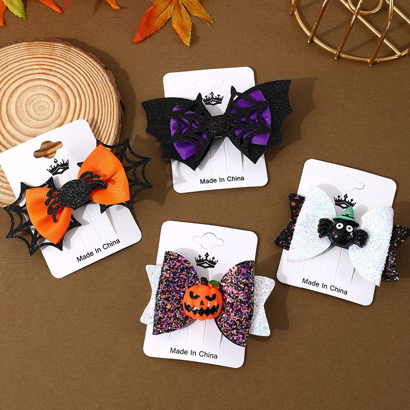New Halloween hairpin Ghost Festival party festive atmosphere dress up bow props hairpin headdress