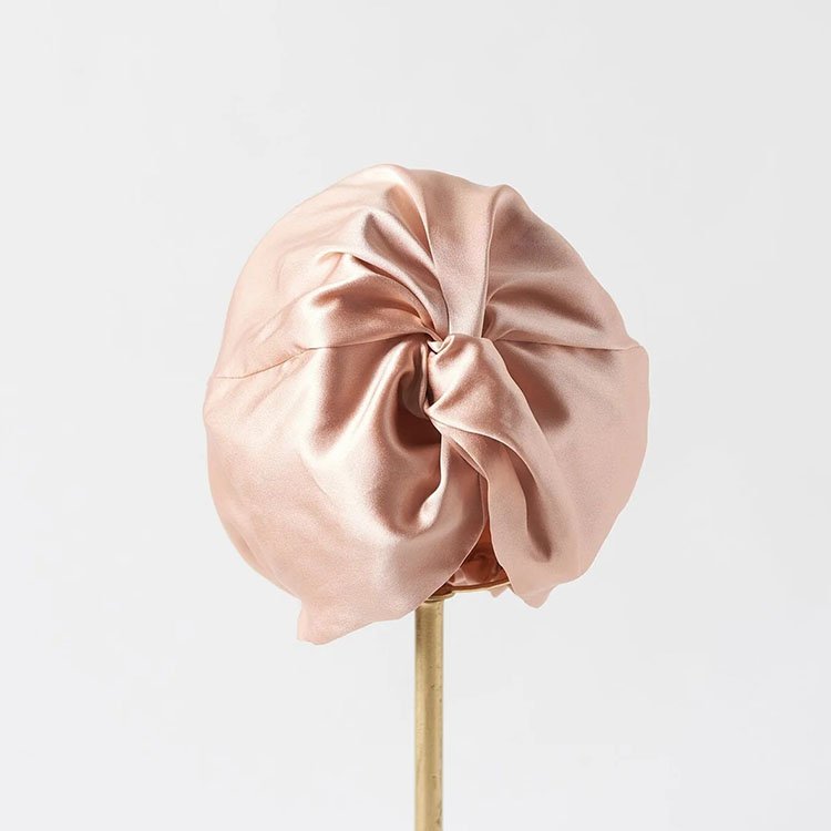 factory wholesale custom logo silk sleeping bonnets hats hair caps 100% pure mulberry silk hair bonnet