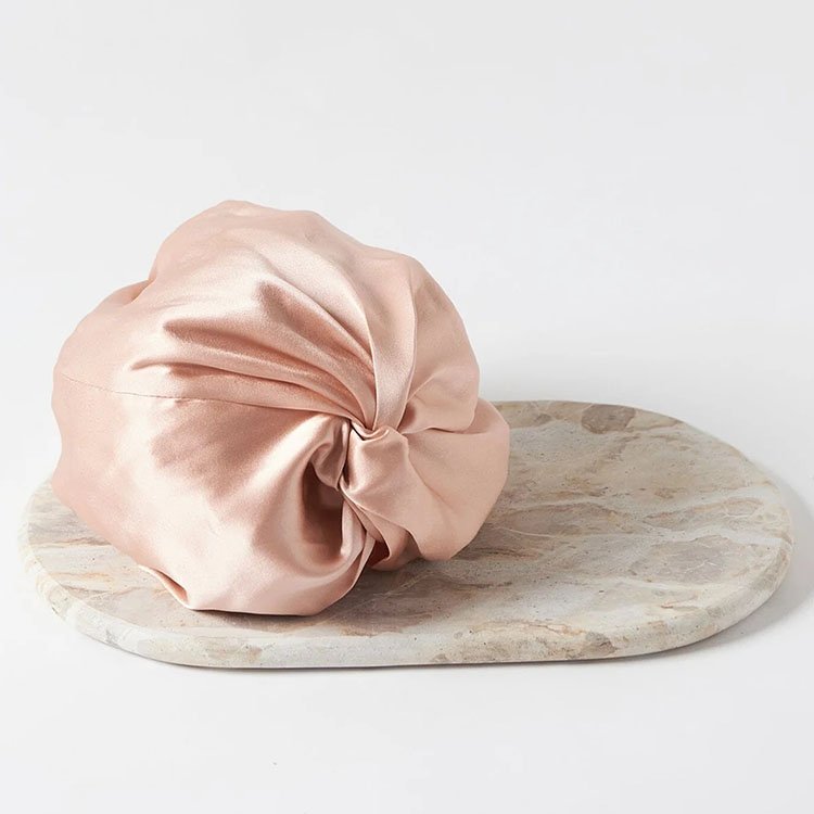factory wholesale custom logo silk sleeping bonnets hats hair caps 100% pure mulberry silk hair bonnet