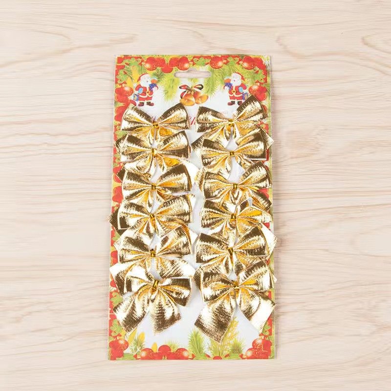 5.5cm Cheap Red Gold Bowknot Christmas Bows Ties For Christmas Tree Decoration