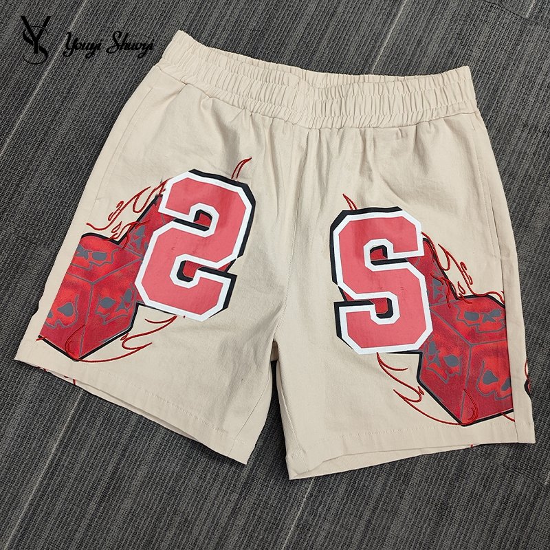 streetwear mens polyester short set nylon summer two piece shorts and shirt set