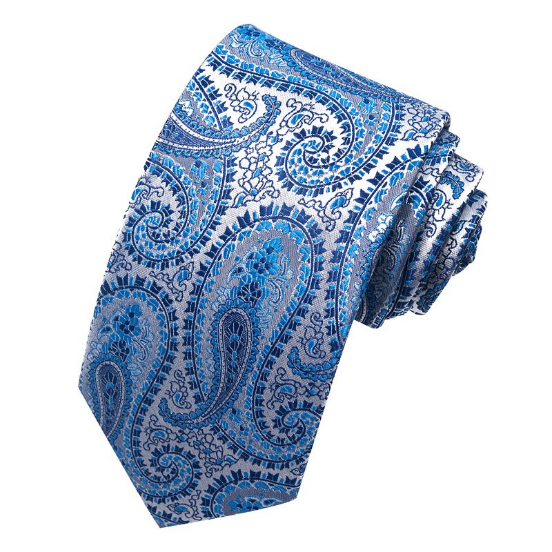 2024 Hot selling fashion 8cm pattern striped check polyester mens neck tie for suit accessories
