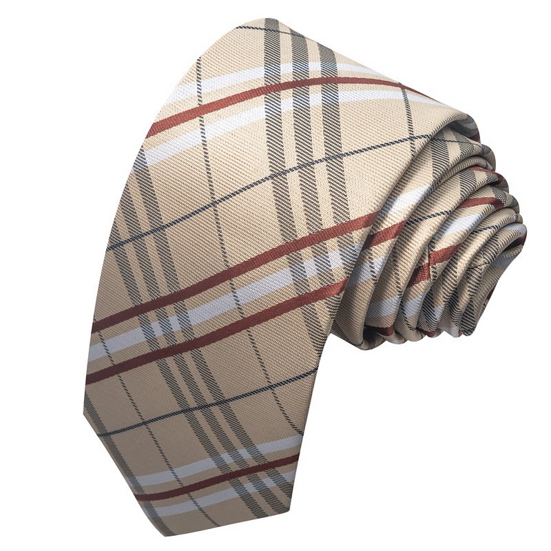 2024 Hot selling fashion 8cm pattern striped check polyester mens neck tie for suit accessories