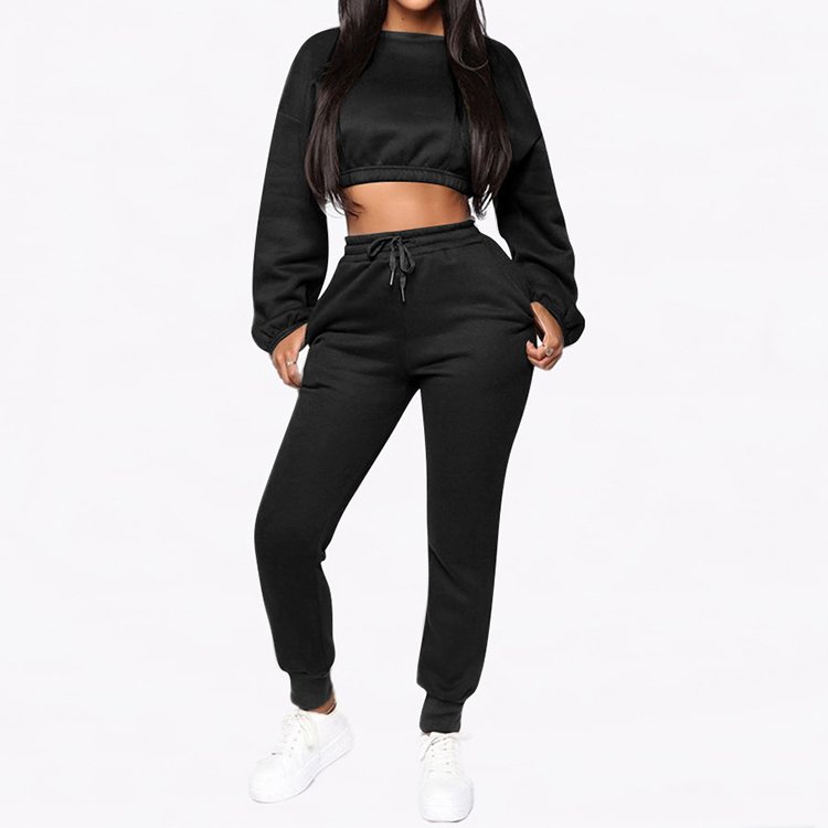 Solid Color Long Sleeve Pants Women sweat pants Clothing Gym Tracksuits Outfit Sweat pants Wholesale Jogger Set