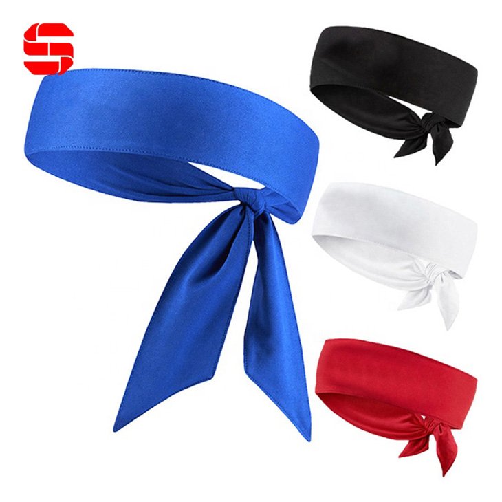 Wholesale Breast Cancer Awareness Headbands Custom Women Sports Tie Back Headband Pink Ribbons Dry Fit Head Ties