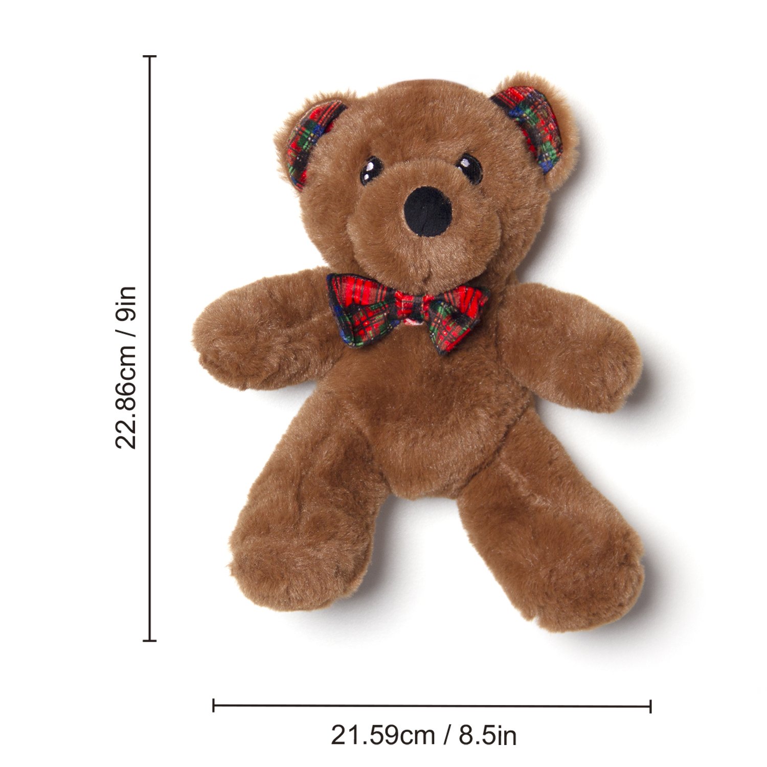 CLASSIC TEDDY TARTAN BOW TIE+Customize Plush animal indestructible squeaky plush dog toys chew set pet multipet dog toy plush
