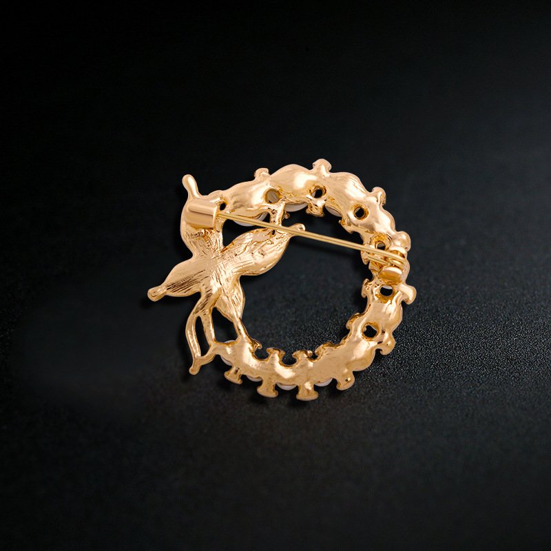wholesale Women's Baroque Style Diamond Fashion Luxury Alloy Butterfly Brooch Clothing Accessories Wedding Gift Brooch