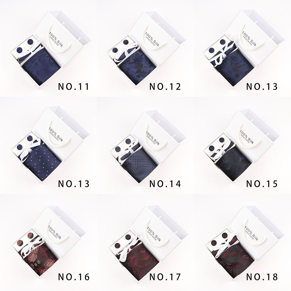 New men's tie square scarf cufflink gift box men's formal business fashion tie