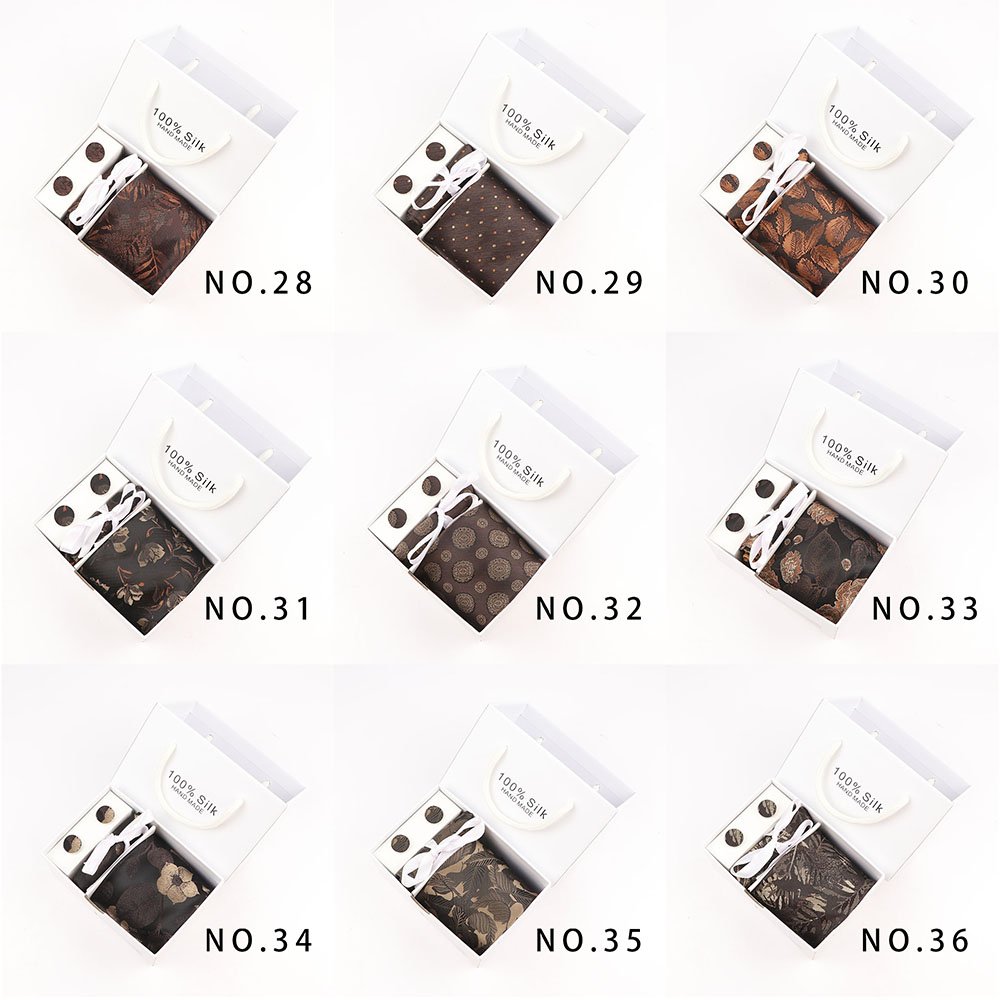 New men's tie square scarf cufflink gift box men's formal business fashion tie