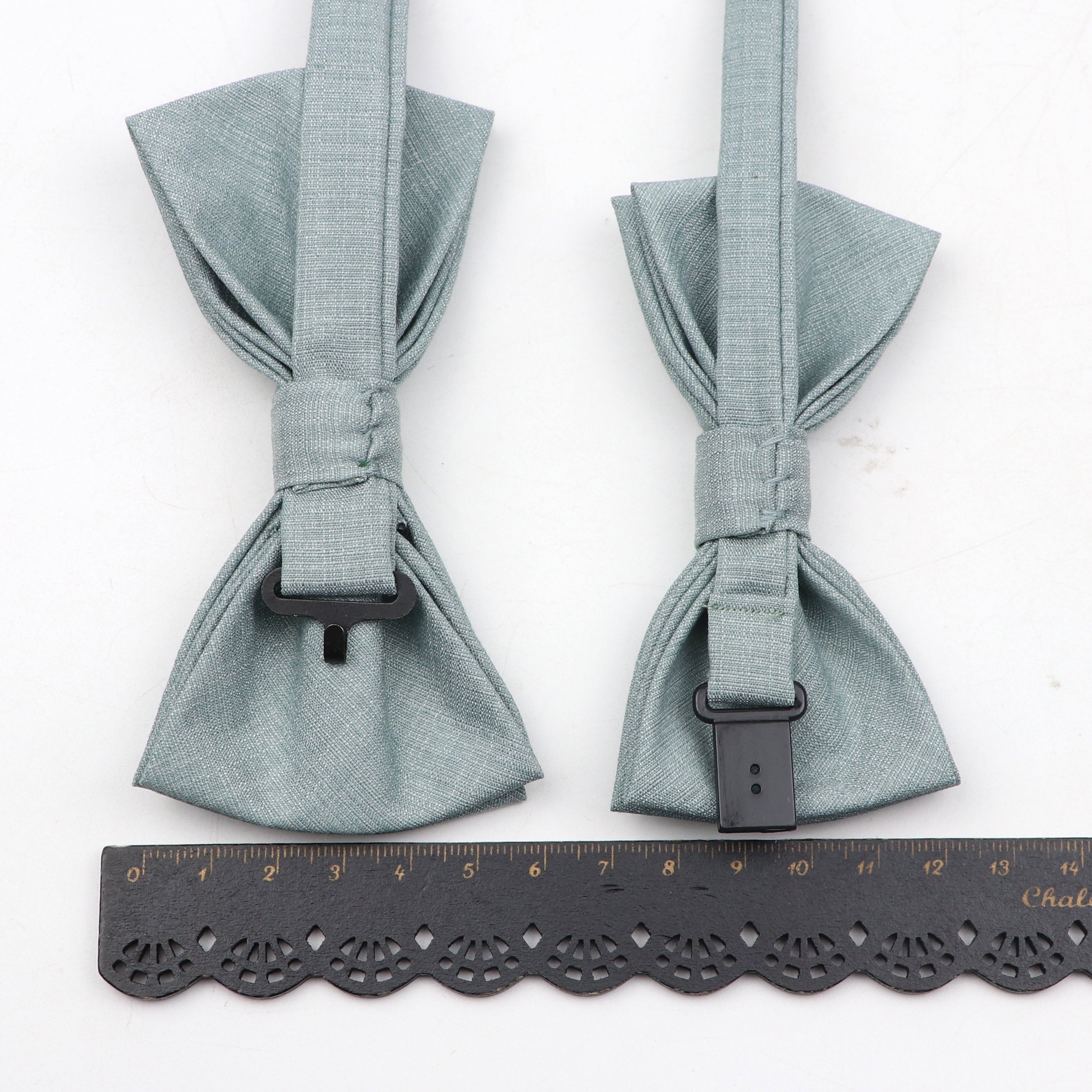 Soft Polyester Solid 15 Colors Father-son Bowtie Set Black Blue Khaki Butterfly Casual Bow Tie For Men Boy Wedding Accessory
