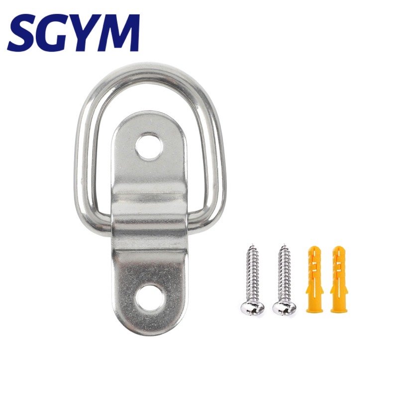 D Ring Ratchet Tie Down Anchors 1/4\" Heavy Duty Iron Trailer Tie Down Hooks With Screws