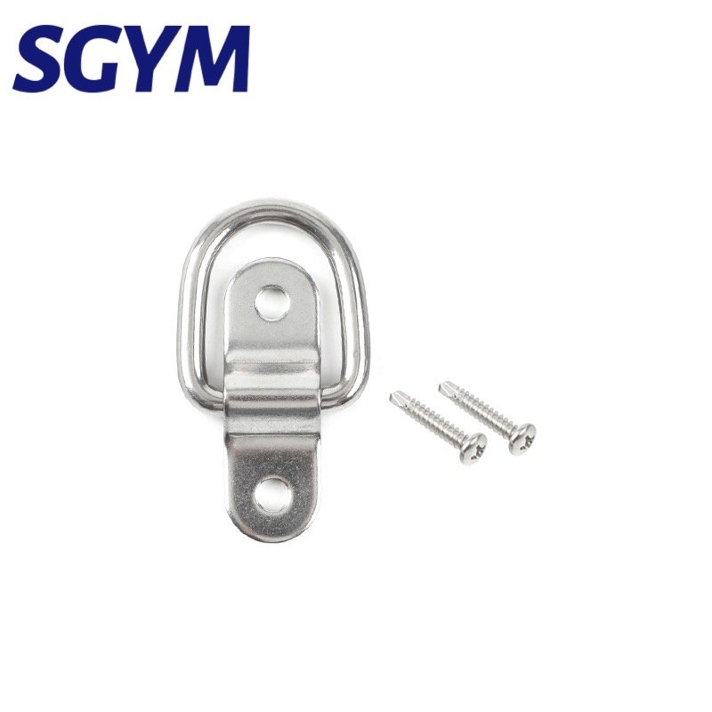 D Ring Ratchet Tie Down Anchors 1/4\" Heavy Duty Iron Trailer Tie Down Hooks With Screws