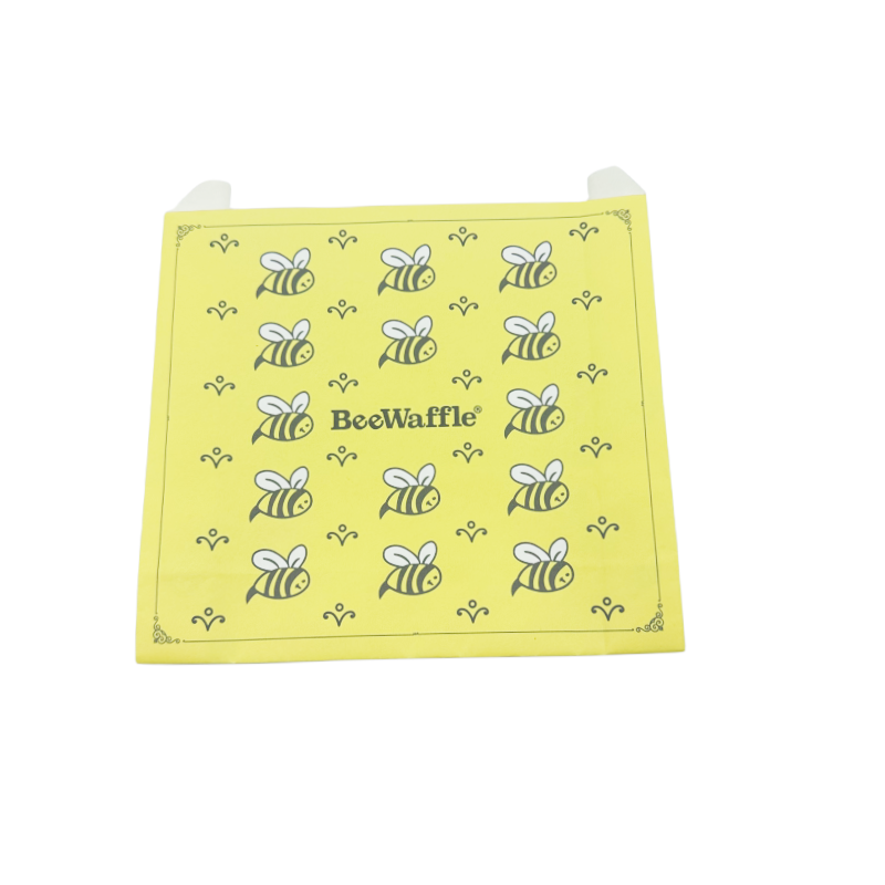 Custom Printed Logo Grease Oil Proof Burgers Bread Hamburger Donuts Packaging Greaseproof Kraft Paper Bags