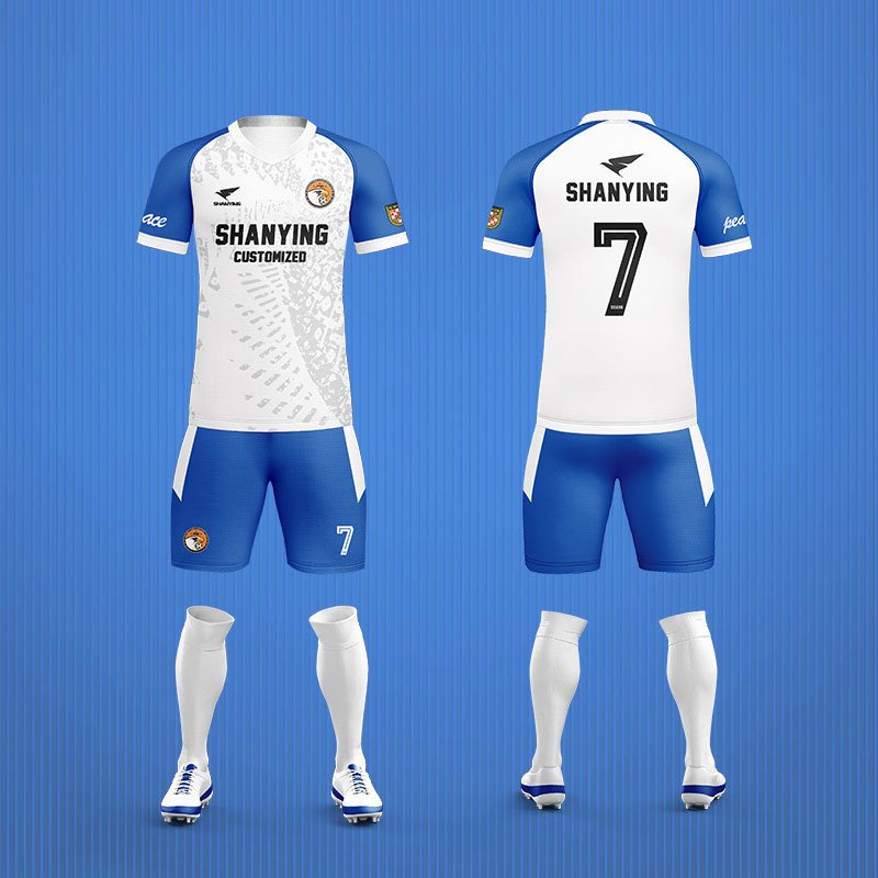 Custom Full Soccer Uniform Set New Short Sleeve Jerseys with Number Printing Own Branded Team Name Including Soccer Kit