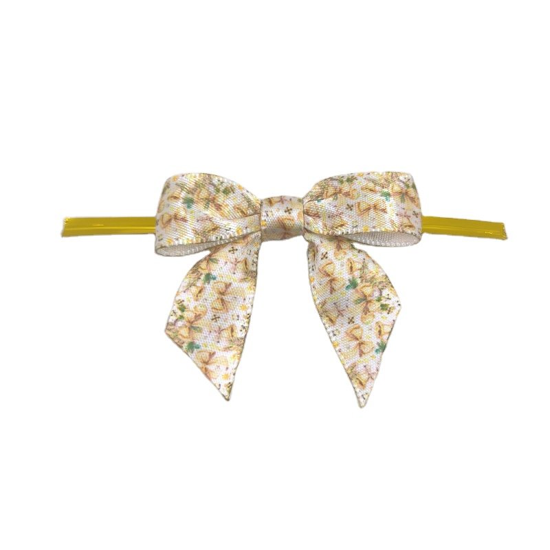 Pre tied Holiday Satin RIbbon bows pre-made ribbon GIft bows packaging supplies, gift decoration bow with Twisted Bar