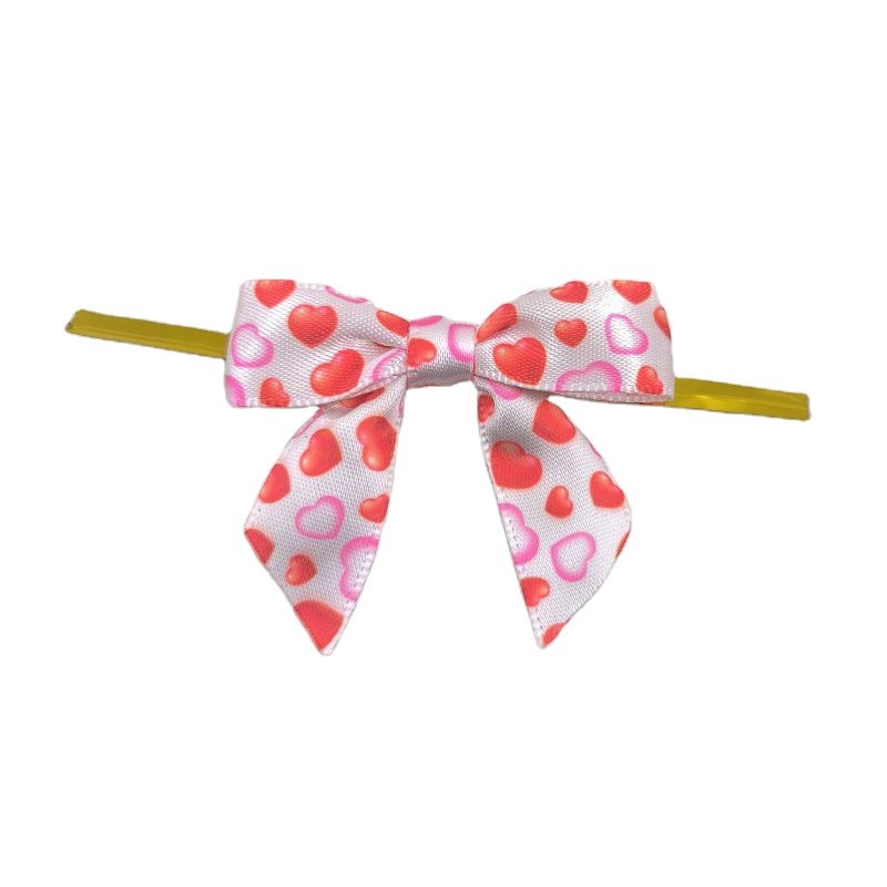 Pre tied Holiday Satin RIbbon bows pre-made ribbon GIft bows packaging supplies, gift decoration bow with Twisted Bar