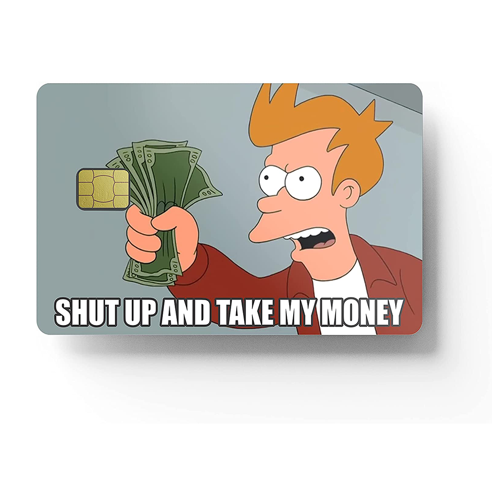 Credit Card Sticker with Anime style Trippy Vinyl Sticker for Credit Debit Transportation Card