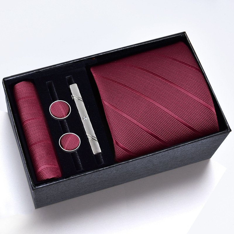 Wholesale Mens Tie Set In A Box Paisley Silk Ties For Men Gifts Wedding Necktie Gravata Handkerchief Set