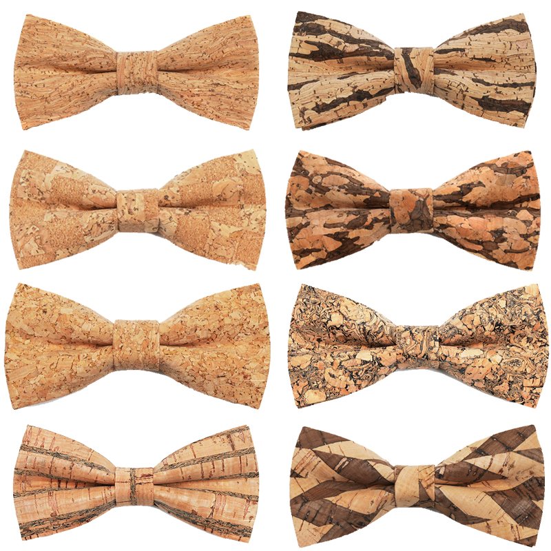 Fashionable Gift Wedding Marriage Handmade Generic Novelty Corkwood Bow Tie for Men