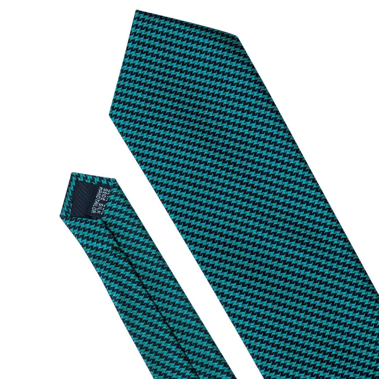 Mens Ties 100% Silk Jacquard Blue Solid Silk Ties Handkerchief Cufflinks Neck Tie Set