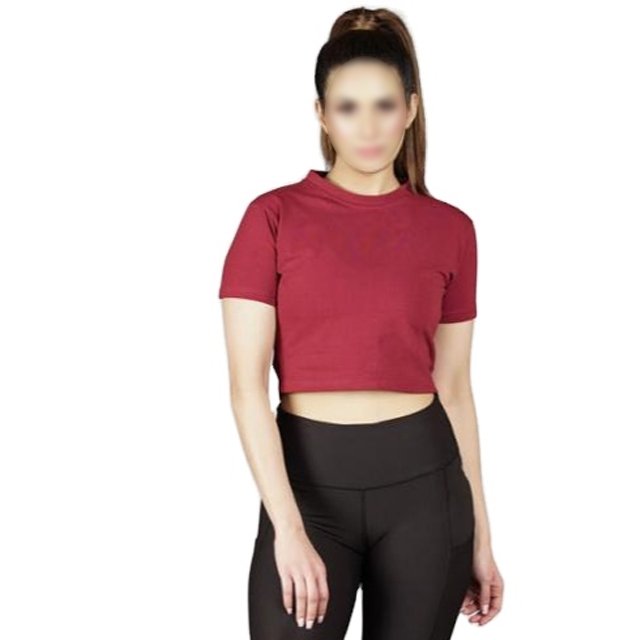 Wholesale Solids red cropped t-shirt women tops crop top t shirts Women's T-Shirts Casual Custom Summer premium, slim