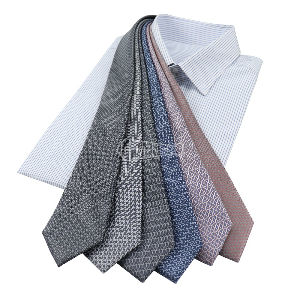Green And Blue Necktie Red Silk Mens Ties Cheap Geometric Pattern Printed Tie Manufacturer