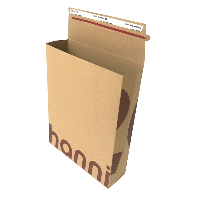 Peel Off Tapes Custom Flat Cardboard Mailer Rigid Packaging Envelope Paper