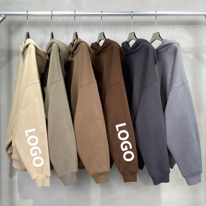 Manufacturers Custom Heavyweight Hoodie Oversized 400 450 500 Gsm French Terry Cotton Puff Print 450Gsm 500Gsm Hoodies for Men
