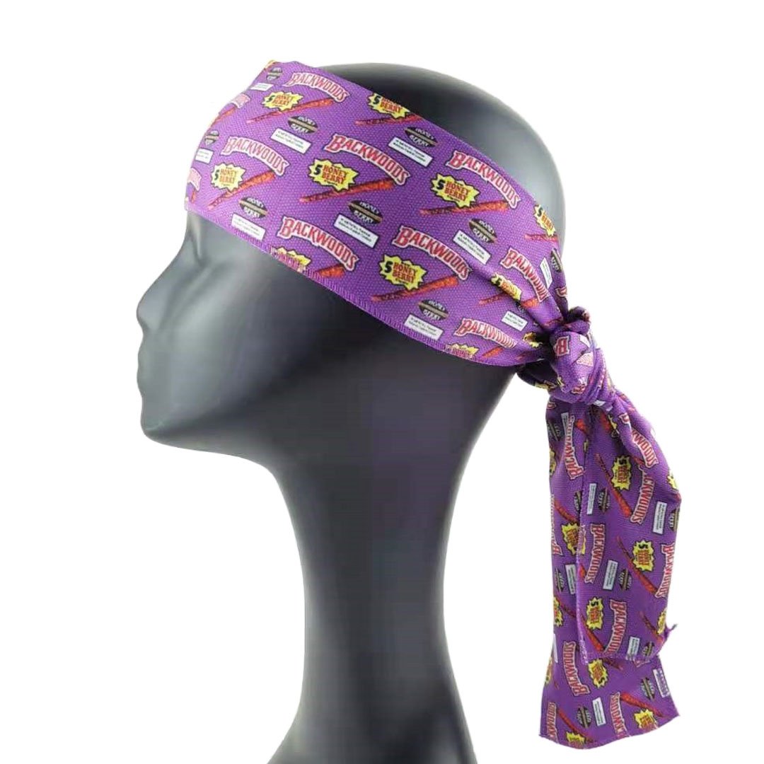 Wholesale Luxury satin head scarf designer headband silky head wrap and bonnet durag head tie for women