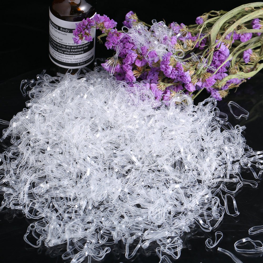 Minimalist wind Clear Elastic Hair Bands Mini Rubber Hair Ties Disposable elastic hair rope For Girls