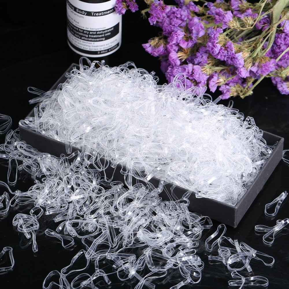 Minimalist wind Clear Elastic Hair Bands Mini Rubber Hair Ties Disposable elastic hair rope For Girls